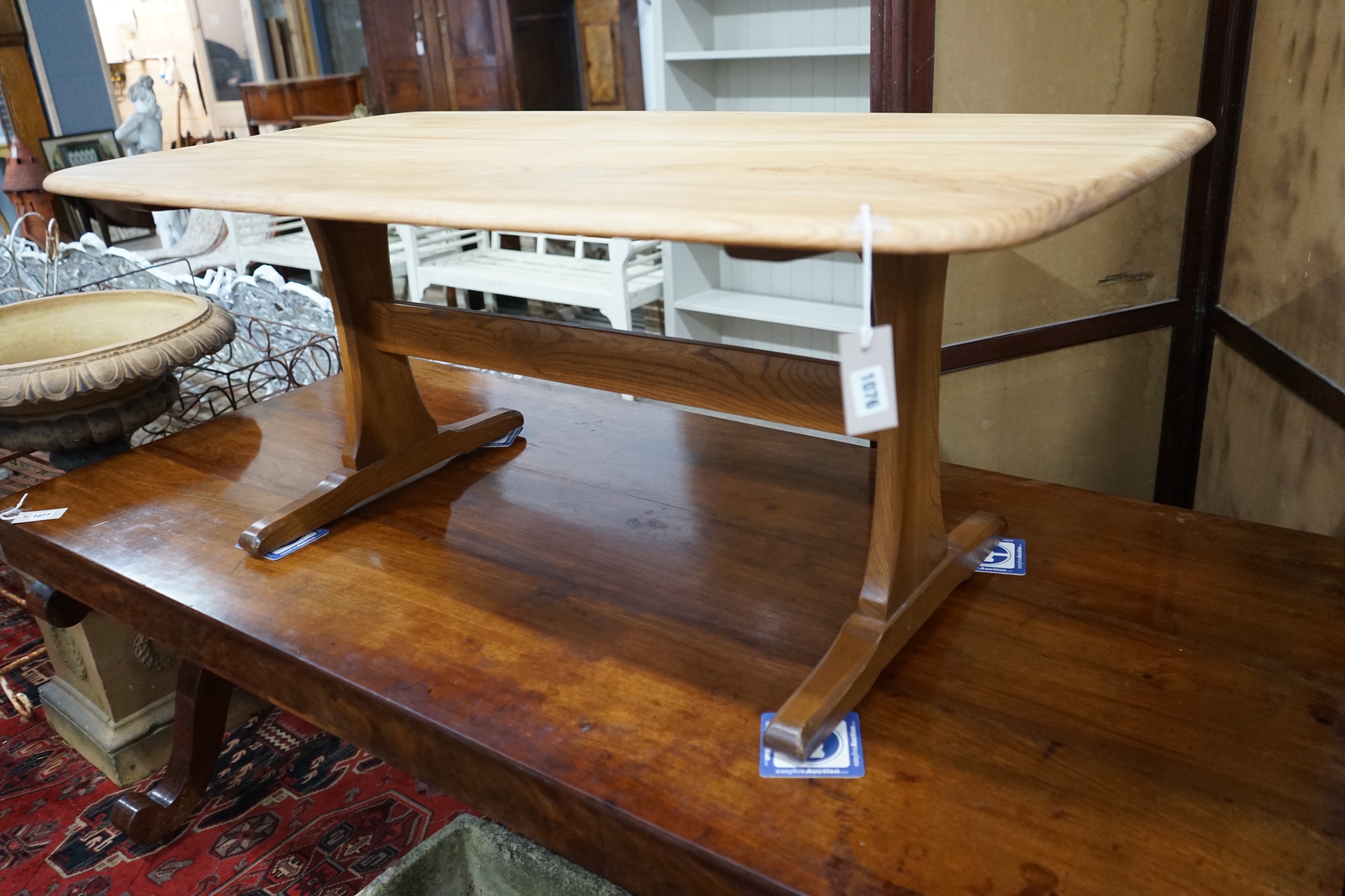 An Ercol light elm rectangular coffee table, length 126cm, depth 69cm, height 52cm